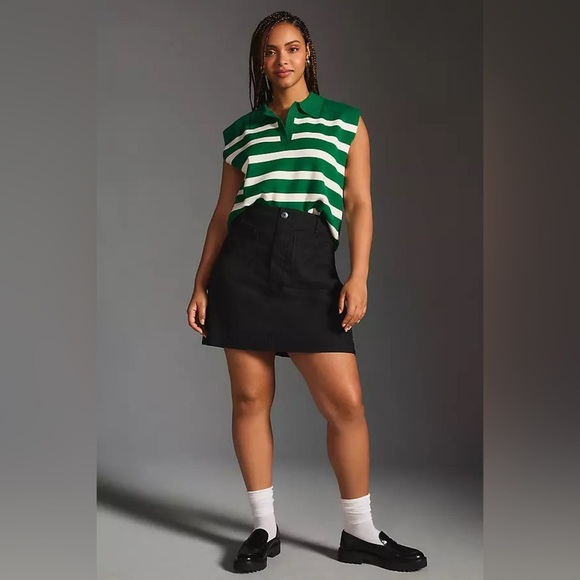 NWT! Anthropologie The Colette Mini Skirt by Maeve in Black - Size XL 🟠